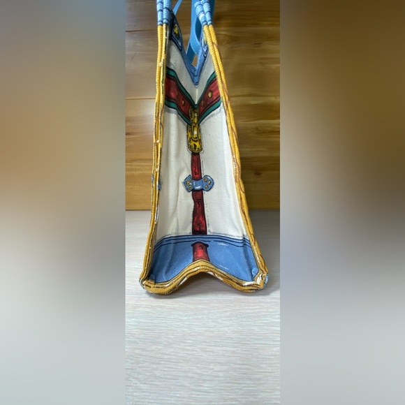 NWT Brighton In Love We Trust Queen of Hearts Print Canvas Shoulder Purse Tote - Picture 4 of 13